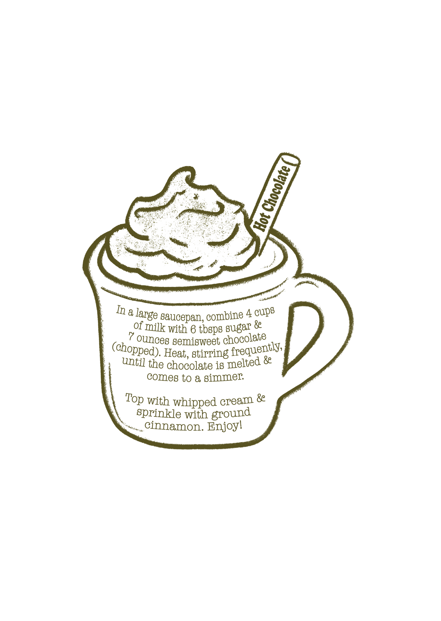 Hot Chocolate Recipe Card - Digital Download *FREE*